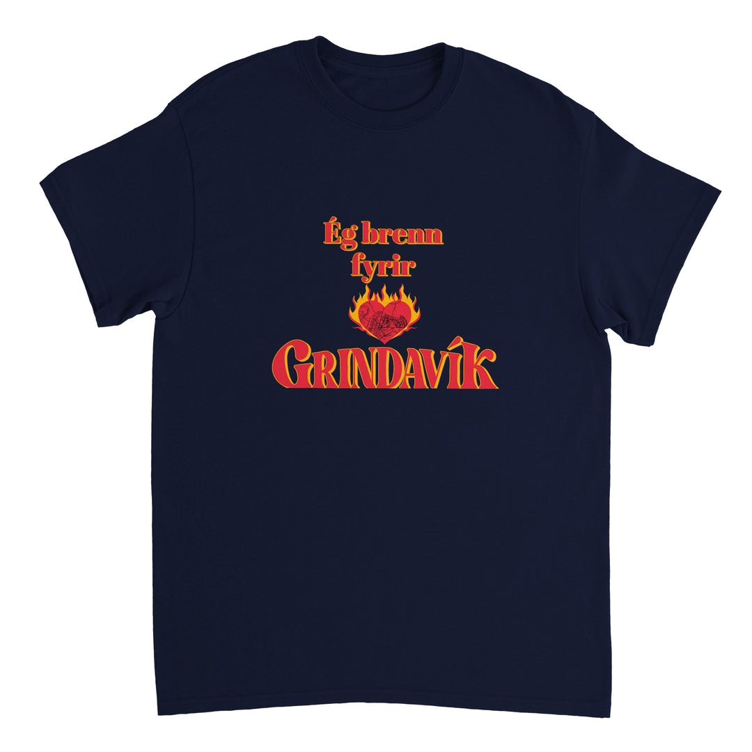 Navy Customizable 'Support Grindavík' t-shirt with Icelandic phrase. Backside customizable. 100% of profits donated.12bd5512-5d2d-45d3-b550-20b044c17822