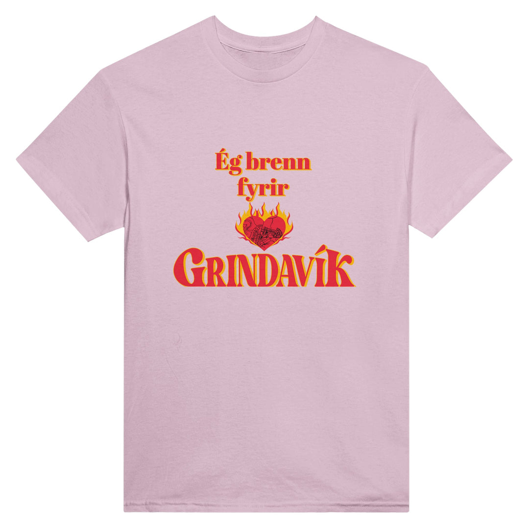 Light Pink Customizable 'Support Grindavík' t-shirt with Icelandic phrase. Backside customizable. 100% of profits donated.8ad2f3e6-219c-4956-907b-2293037c8d5c