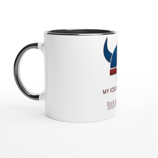 Icelandic name mug, personalized, Ceramic Black handle and inside, white exterior b3bad67c-3602-4798-a484-b7d08f6998db