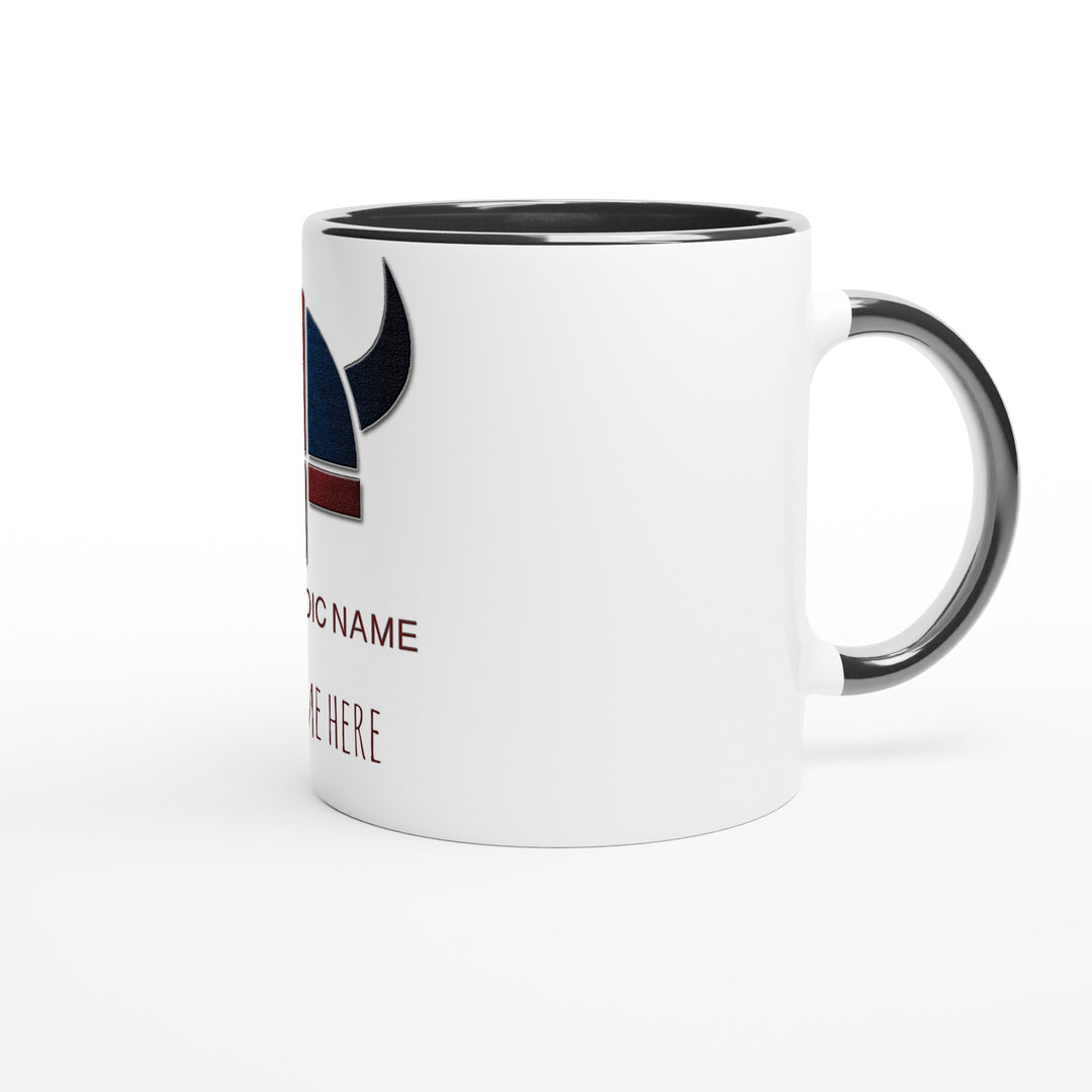 Icelandic name mug, personalized, Ceramic Black handle and inside, white exterior d155b105-10f9-4f6a-aa81-aed559e58d1d