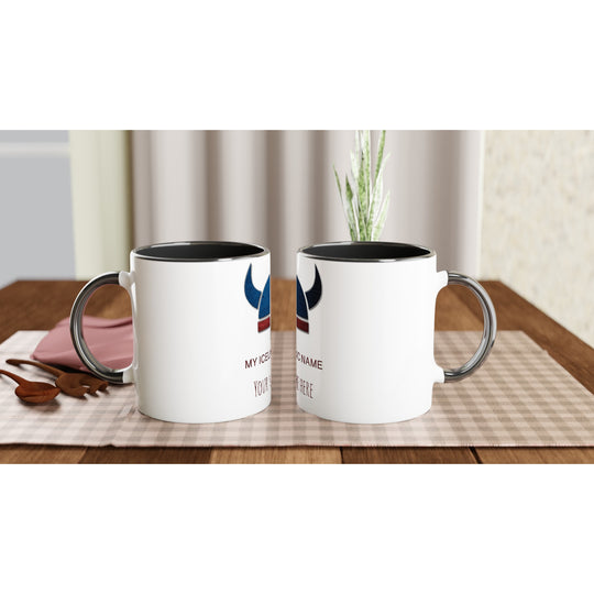 Icelandic name mug, personalized, Ceramic Black handle and inside, white exterior db62ccbc-54ae-40d2-9d90-90c956cc54b3