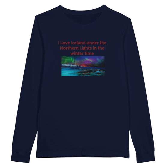 Love Northern Lights in Iceland - Premium Unisex Longsleeve T-shirt