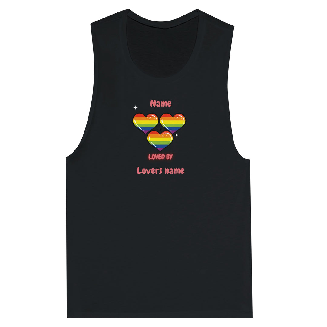 Loved by with Pride Women's Muscle Tank Top in Black