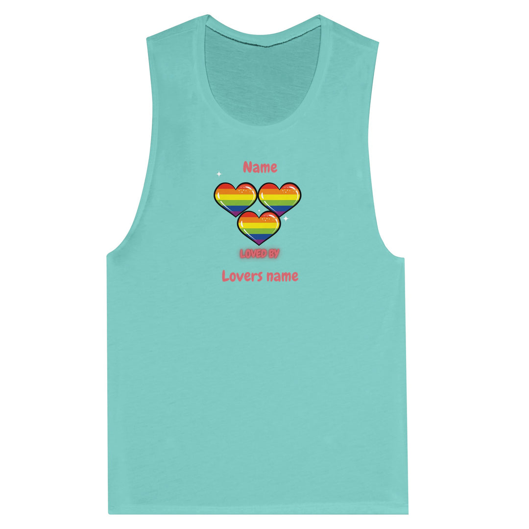 Loved by with Pride Women's Muscle Tank Top in Mint