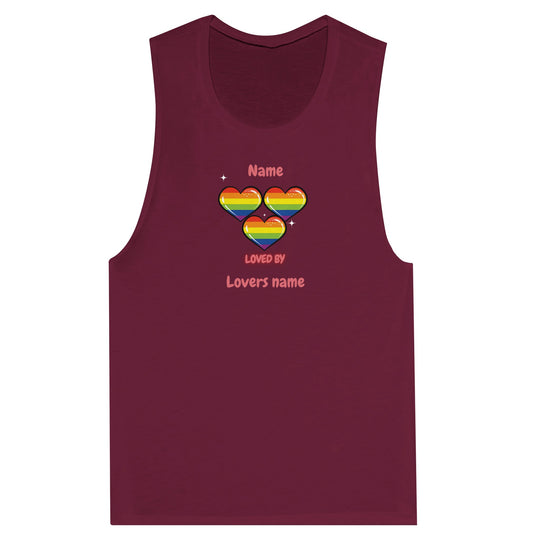 Loved by with Pride Women's Muscle Tank Top in Maroon