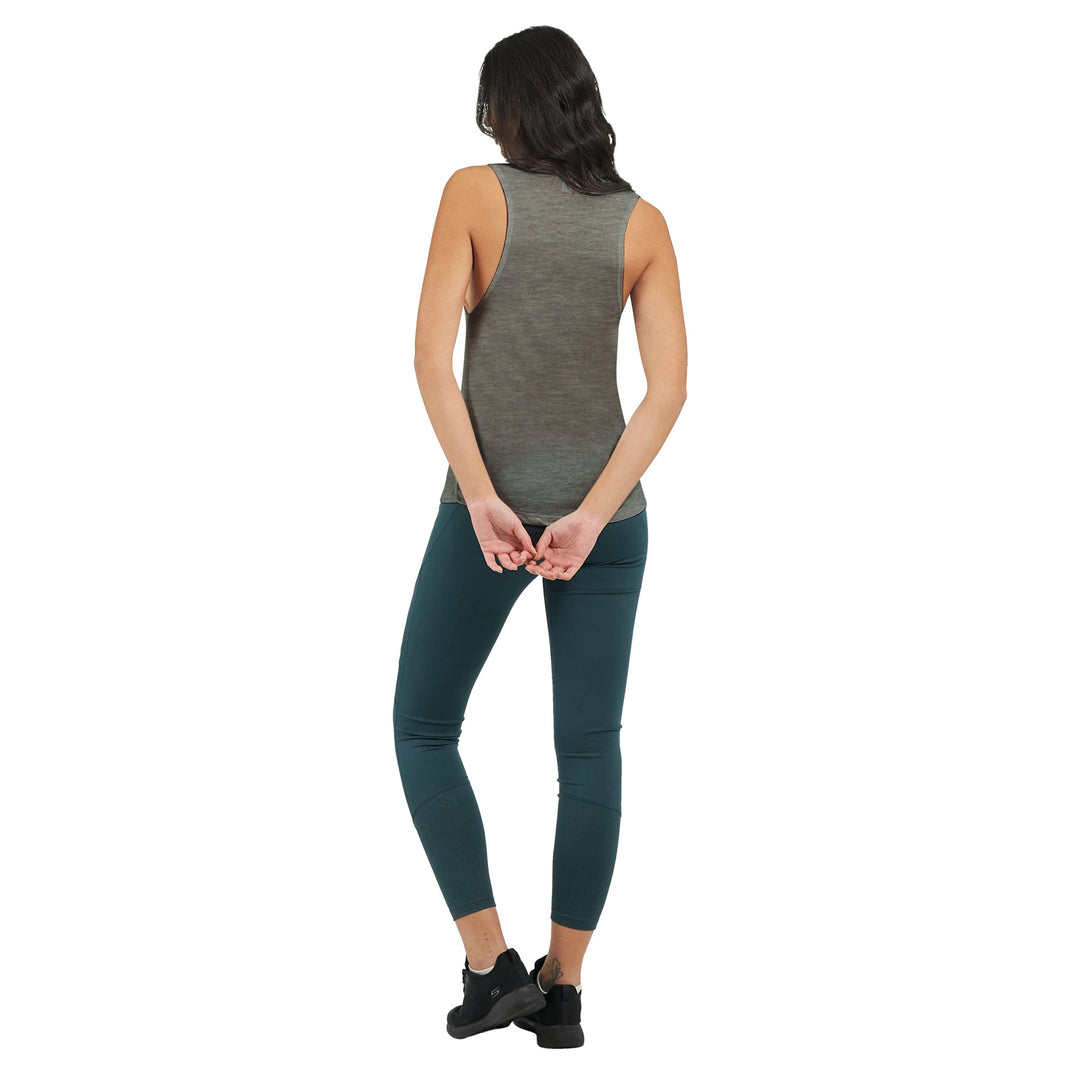 Loved by with Pride Women's Muscle Tank Top in Athletic Heather, backside